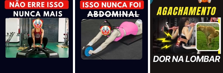 Banner interativo com dicas para evitar erros comuns na academia
